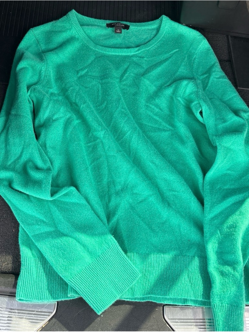Ann Taylor Women's Scoopneck Sweater - Teal Green